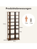 COSTWAY Schuhregale in Braun