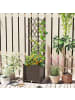 COSTWAY Blumenkasten mit Rankgitter 140cm in Braun