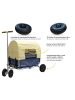 Beachtrekker Beachtrekker LiFe faltbarer Bollerwagen (Blau) + Bremse + Sonnenverdeck