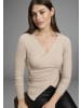 Bruno Banani V-Ausschnitt-Pullover in creme-melange
