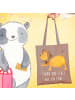 Mr. & Mrs. Panda Tasche Sternzeichen Löwe mit Spruch in Braun Pastell