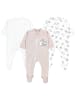 TupTam Baby Unisex Schlafstrampler mit Fuß 3er Pack in beige/weiß