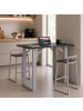 VCM  Holz Bartisch Stehtisch Tisch Tresen Xona 110x50cm in Silber / Anthrazit