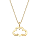 Elli Halskette 925 Sterling Silber Wolke in Gold