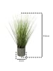 Atmosphera Créateur d'intérieur Künstliche Dekopflanze GRAS, grauer Topf in Grün, 45 cm