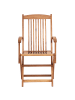 Beliani 2er-Set Gartenstuhl MAUI PREMIUM in Heller Holzfarbton/Rot