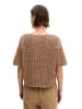 Marc O'Polo Kurzarm-Strickpullover boxy in Burnt Brown