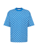 Carlo Colucci T-Shirt Federspiel in Royalblau