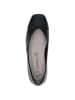 Caprice Ballerina in BLACK SOFTNAP.