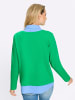 Heine Sweatshirt in grasgrün-himmelblau