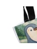 Mr. & Mrs. Panda Einkaufstasche Pinguine trösten Design ohne Spruch in Weiß