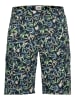 Camel Active Cargo Shorts mit Allover-Print in Blau-Grün