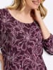 Sieh an! Jersey-Kleid in burgund-flieder-bedruckt