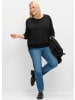 sheego Strickpullover in schwarz