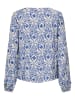 JACQUELINE de YONG Trendige Bluse Langarm Top V-Ausschnitt Zeitloser Design in Blau-2