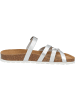 Palado Pantoletten Cruisi Premium Leather in Silber Metallic