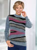 Sieh an! Bouclé-Pullover in jeansblau-meliert