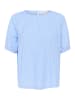 SAINT TROPEZ Kurzarm-Bluse JosefiaSZ Gerade Passform in Airy Blue Ice Stripe