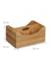 relaxdays Schreibtischorganizer in Natur - (B)25 x (H)12 x (T)18 cm