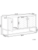 Beliani Sideboard NUEVA in Weiß/Braun/Schwarz - (W) 112 x (H) 62 x (L) 39 cm