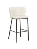 Beliani 2-tlg Barhocker MINA in Weiß/Schwarz