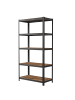 SONGMICS Bücherregal Cozory in Braun-Schwarz - (B)90 x (H)180 x (T)40 cm