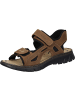 rieker Komfort-Sandalen in tabak/schwarz/schwarz