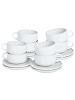 Beliani 8er-Set Tassen und Becher SESAME in Weiß