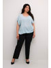 KAFFE curve Kurzarm-Bluse KCami Loose fit in Celestial Blue