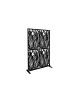 relaxdays Sichtschutz "Blätter" in Schwarz - (B)115 x (H)183 x (T)40 cm
