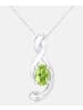 Diamant L'éternel Halskette mit Anhänger aus 375 Weißgold mit Diamant mit Peridot