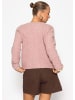 SASSYCLASSY Cardigan mit Rippstruktur in Altrosa