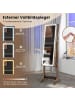 COSTWAY Schmuckschrank mit LED in Hellbraun