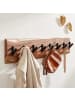 FineBuy Wandgarderobe in Braun / Akazie / 90x9x19