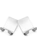 Intirilife Rasierer Halter Selbstklebend aus Edelstahl 4.5 x 6.3 x 2.5 cm in Silber