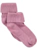 Minymo Kinder Socken "Baby rib sock w. fold (2-pack)" in Pink