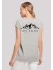 F4NT4STIC Extended Shoulder T-Shirt Lost in nature in grau meliert