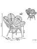 Beliani 4er-Set Sessel FLORENTINE in Braun/Beige
