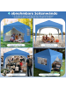 COSTWAY 3x3 m Faltpavillon mit 4 Seitenwänden in Blau