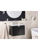 Beliani Badezimmerschrank mit Waschbecken BONAIRE in Schwarz/Weiß