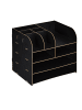 relaxdays Schreibtisch Organizer in Schwarz