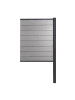 MCW WPC-Sichtschutz Savoie mit Alu-Pfosten, Erweiterungselement schmal, 95cm grau