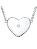 Lulu & Jane Diamant-Kette Herz Sterling Silber Diamant in silber