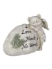 relaxdays Katzen-Grabschmuck in Creme - (B)20,5 x (H)16 x (T)9 cm