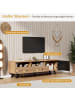 ABRIHOME TV-Schrank mit 2 Schubladen in Holzfarbe 150*38*44cm