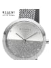 Regent Armbanduhr Regent Metallarmband silber extra groß (ca. 32mm)