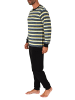 NORMANN Frottee Schlafanzug lang Pyjama RingelMuster - 82330 in gelb