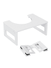 relaxdays Toilettenhocker in Weiß - (B)43 x (H)18 x (T)27,5 cm