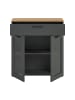 xonox.home Kommode (B/H/T): 78x84x38 cm in Basalt grau, Artisan Eiche und Glas
