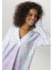Aniston CASUAL Schlupfbluse in wollweiß-türkis-jeansblau-pink-malve
